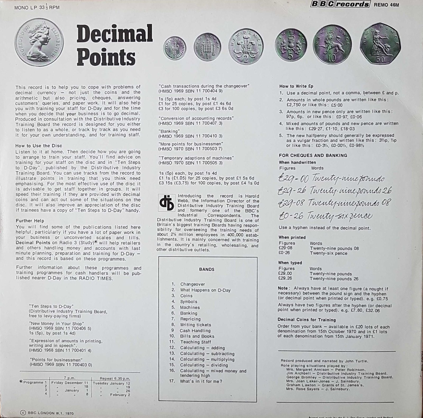 Picture of REMO 46 Decimal points by artist John Turtle from the BBC records and Tapes library